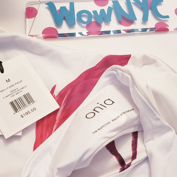 $195 NWT Anthro ONIA Flamingo High Cut Leg - Picture 5 of 11